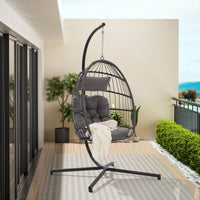 Hanging Basket Outdoor Garden Rattan Egg Swing Chair Hanging Chair Cushion