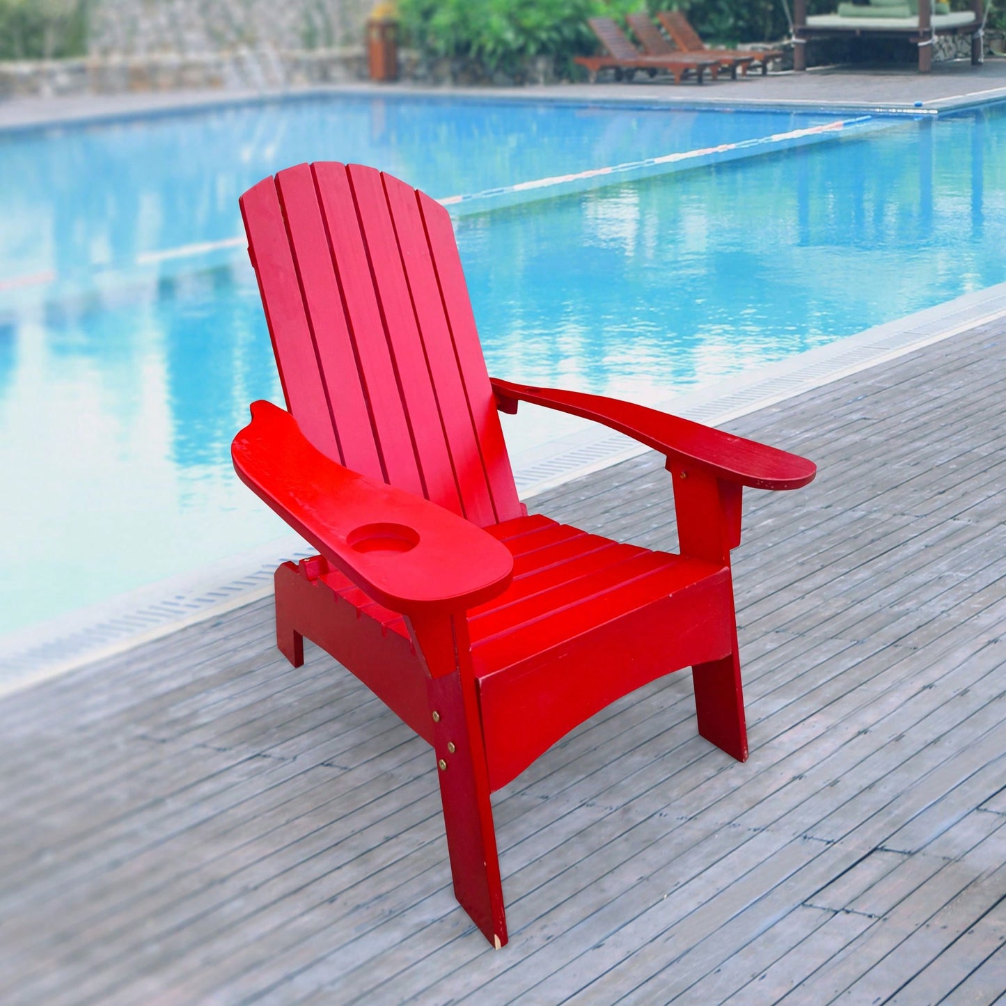 Wood Adirondack Chair With Umbrella Hole: Perfect For Outdoor And Indoor Use