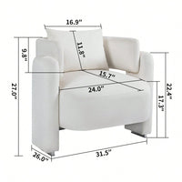 Soft Single Sofa Chair With Pillows For Living Room,Bedroom