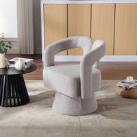 Swivel Barrel Chair - Comfy Round Accent Sofa Chair For Living Room