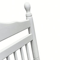 Adult Rocking Chair, Balcony Porch, Solid Hardwood, Wide Seat, Armrest, Slatted Back Rest, Easy Assembly
