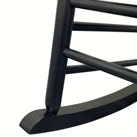 Adult Rocking Chair, Balcony Porch, Solid Hardwood, Wide Seat, Armrest, Slatted Back Rest, Easy Assembly
