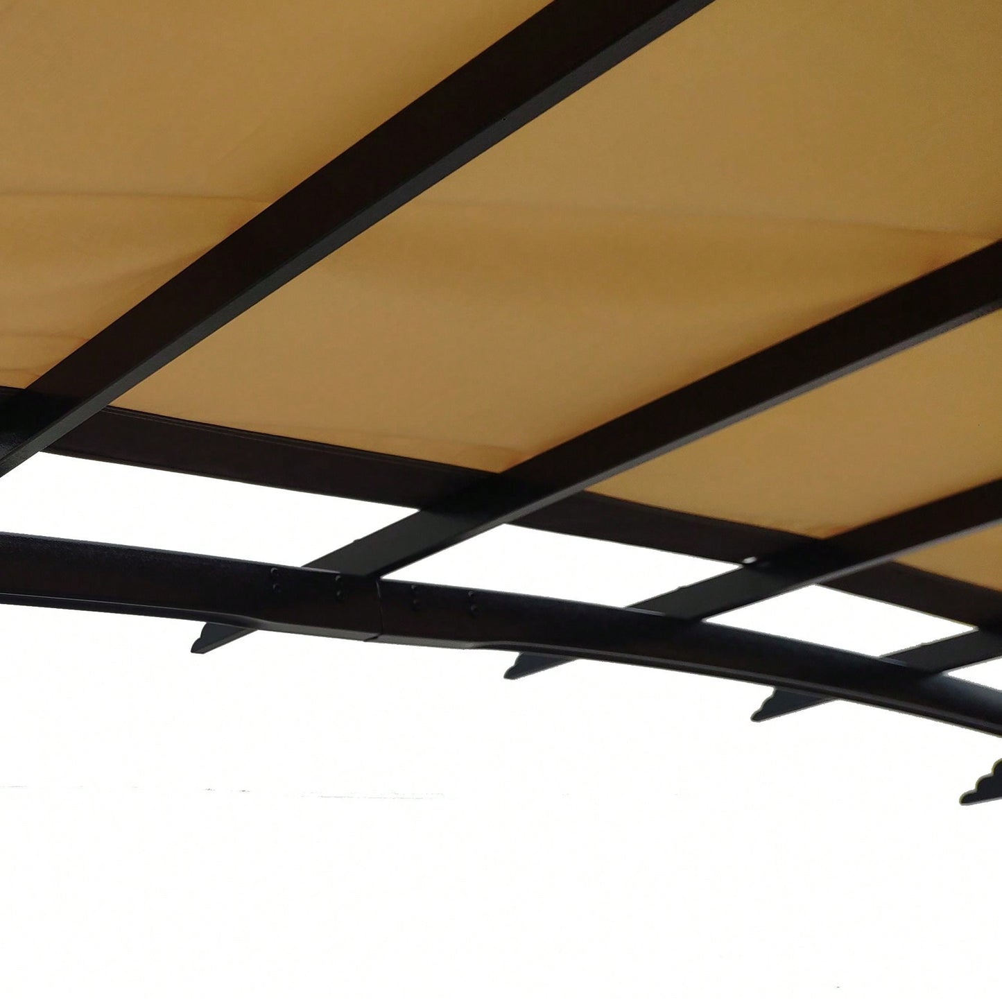 Universal Canopy Cover Replacement For 12x9 Ft Curved Outdoor Pergola Structure -Quality Fabric, Retractable Canopy