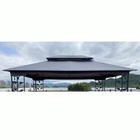 13x10 Ft Patio Double Roof Gazebo Replacement Canopy Top Fabric