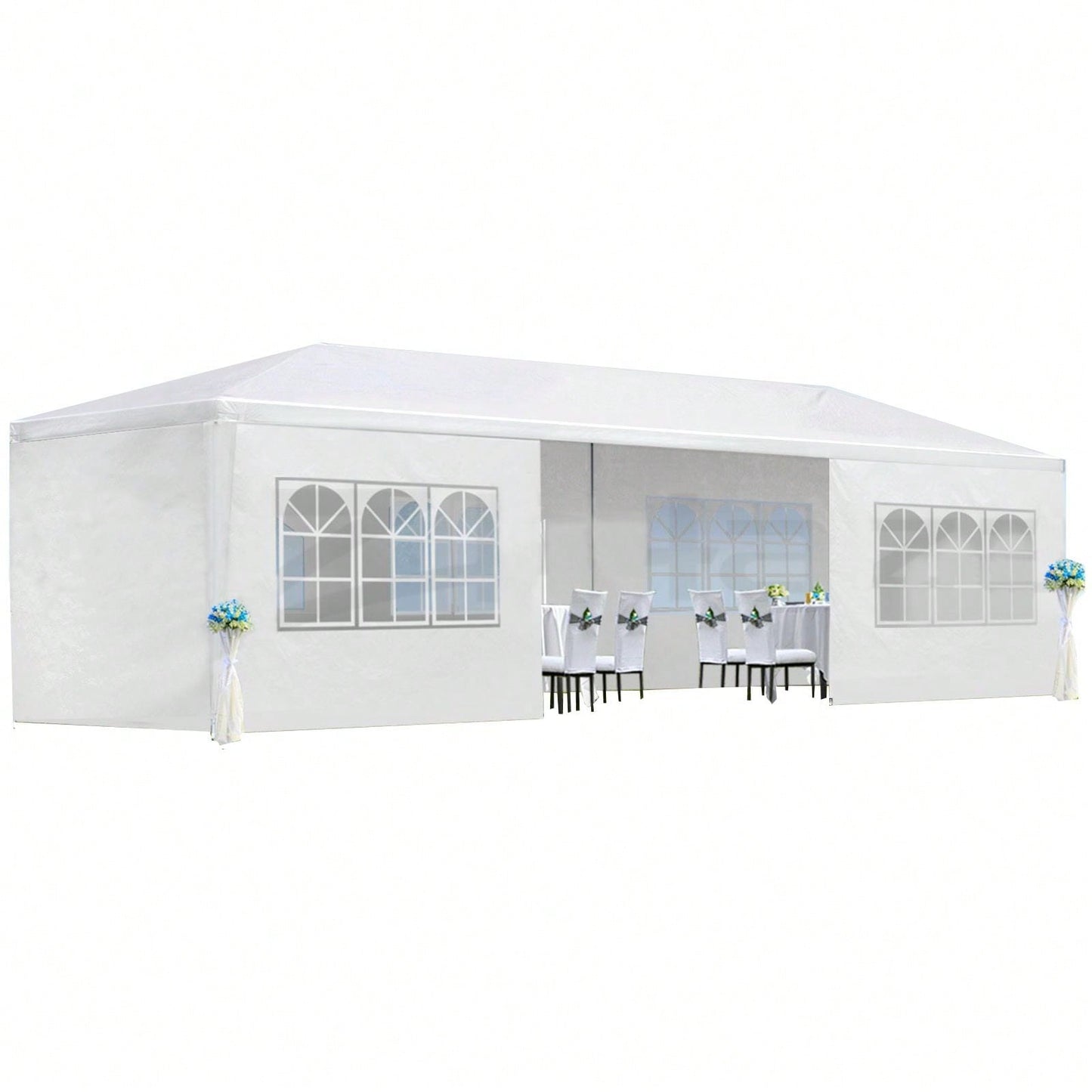 10' X 30' Wedding Party Canopy Tent Outdoor Gazebo With 8 Removable Sidewalls