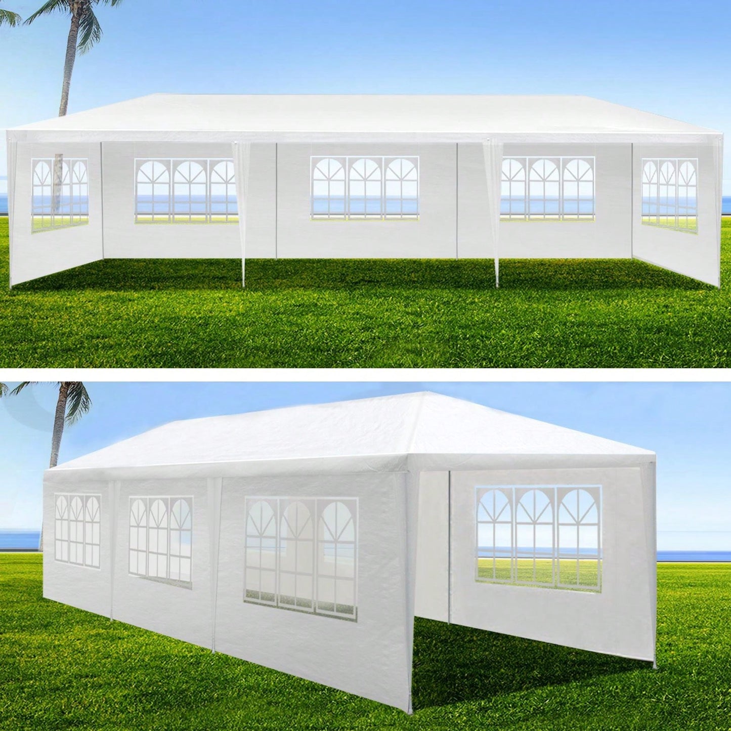 10' X 30' Wedding Party Canopy Tent Outdoor Gazebo With 8 Removable Sidewalls