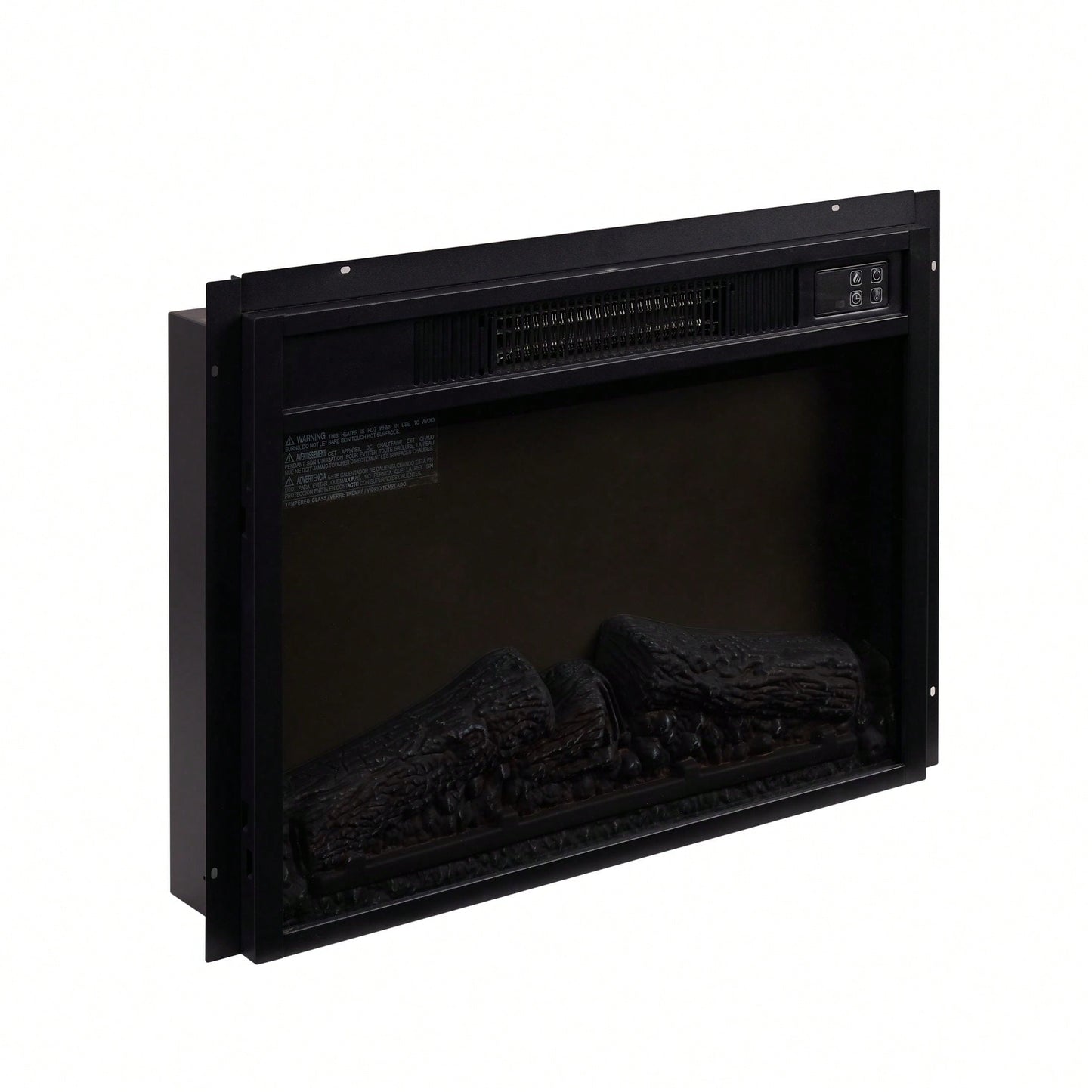 18" Electric Fireplace Insert, 1400W, 120V, 3 Levels Of Flame Brightness, 30 Minutes - 6 Hours Timer, Overheating Protection