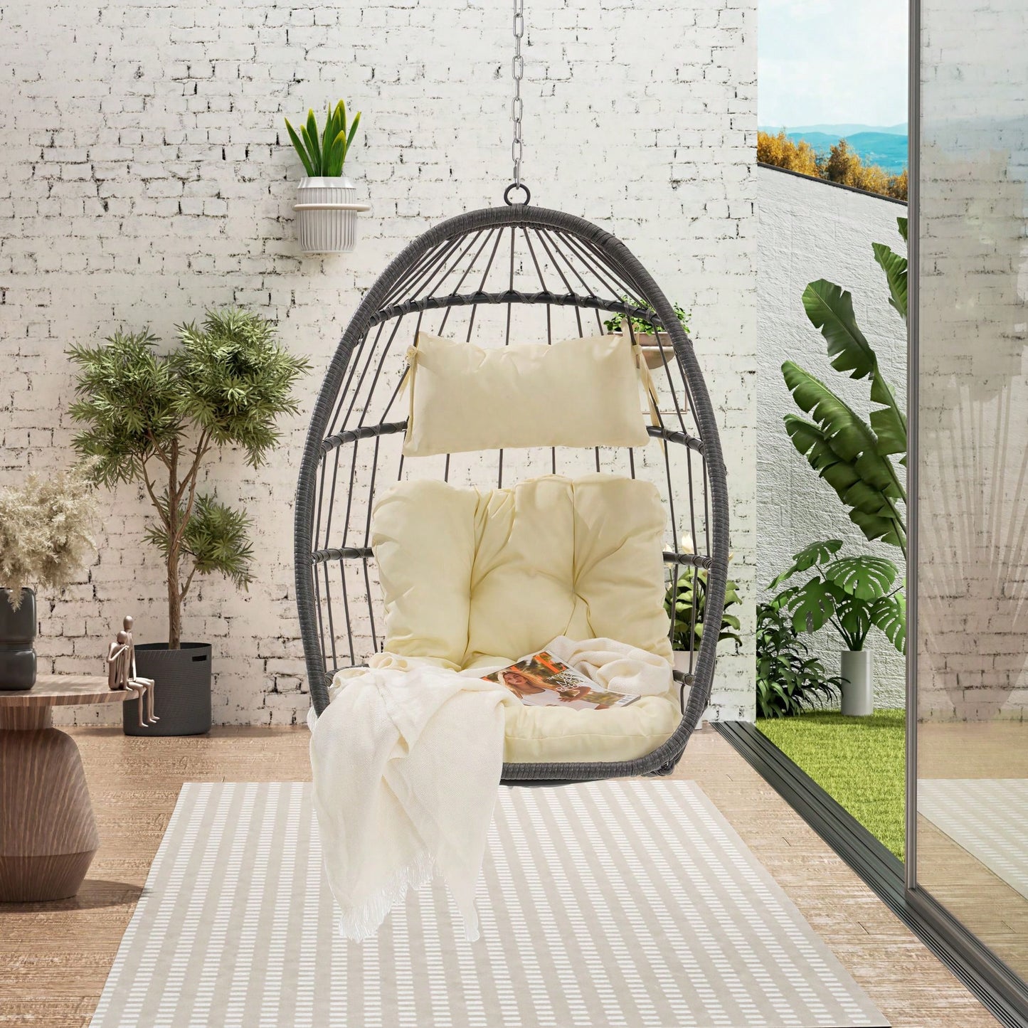 Quality Rattan Egg Swing Chair For Outdoor Garden