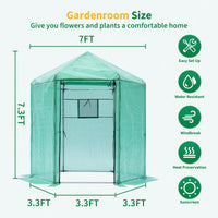 Quality Materials Upgraded Walk-In Greenhouse With PE Plaid Fabric And YKK Zippers