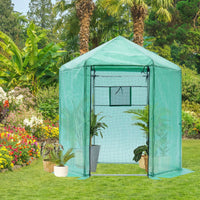 Quality Materials Upgraded Walk-In Greenhouse With PE Plaid Fabric And YKK Zippers