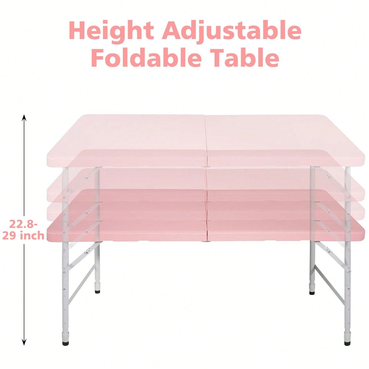 4ft  Portable Folding Table Indoor&Outdoor Maximum Weight 135KG Foldable Table For Camping