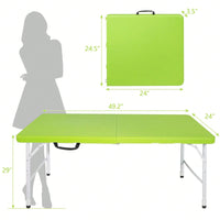 4ft  Portable Folding Table Indoor&Outdoor Maximum Weight 135KG Foldable Table For Camping