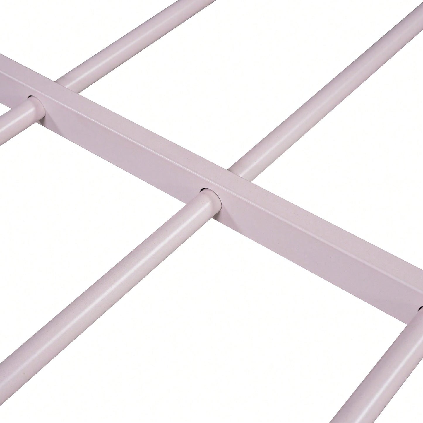 Metal Platform Bed With House-Shaped Headboard Design