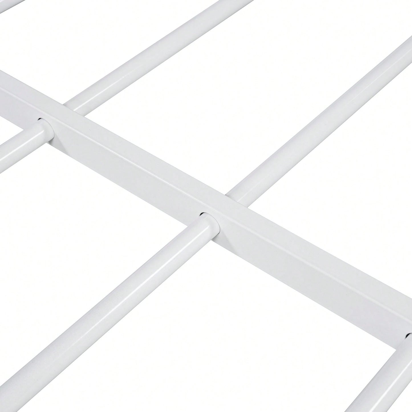 Metal Platform Bed With House-Shaped Headboard Design