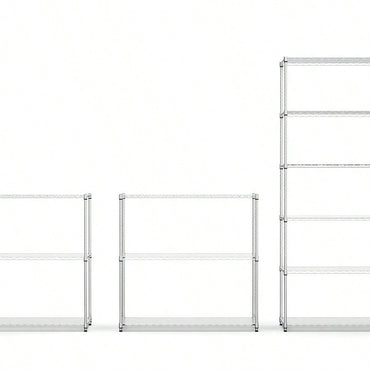 Set Of 2, Adjustable Shelf Wire Shelving Unit, Heavy Duty Shelving With Leveling Feet, 3 Tier Large Capacity, Easy To Assemble