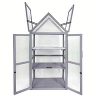 Adjustable UV-Resistant Wood Greenhouse with Removable Shelving for Indoor and Outdoor Gardens