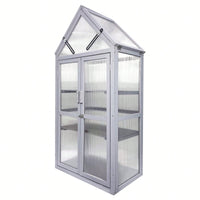 Adjustable UV-Resistant Wood Greenhouse with Removable Shelving for Indoor and Outdoor Gardens