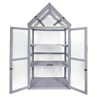 Adjustable UV-Resistant Wood Greenhouse with Removable Shelving for Indoor and Outdoor Gardens