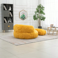 Bean Bag For Adults Chair: Plush Single Gaming Sofa Chair With Ottoman, Cozy Lounge Chair For Home Bedroom Living Room