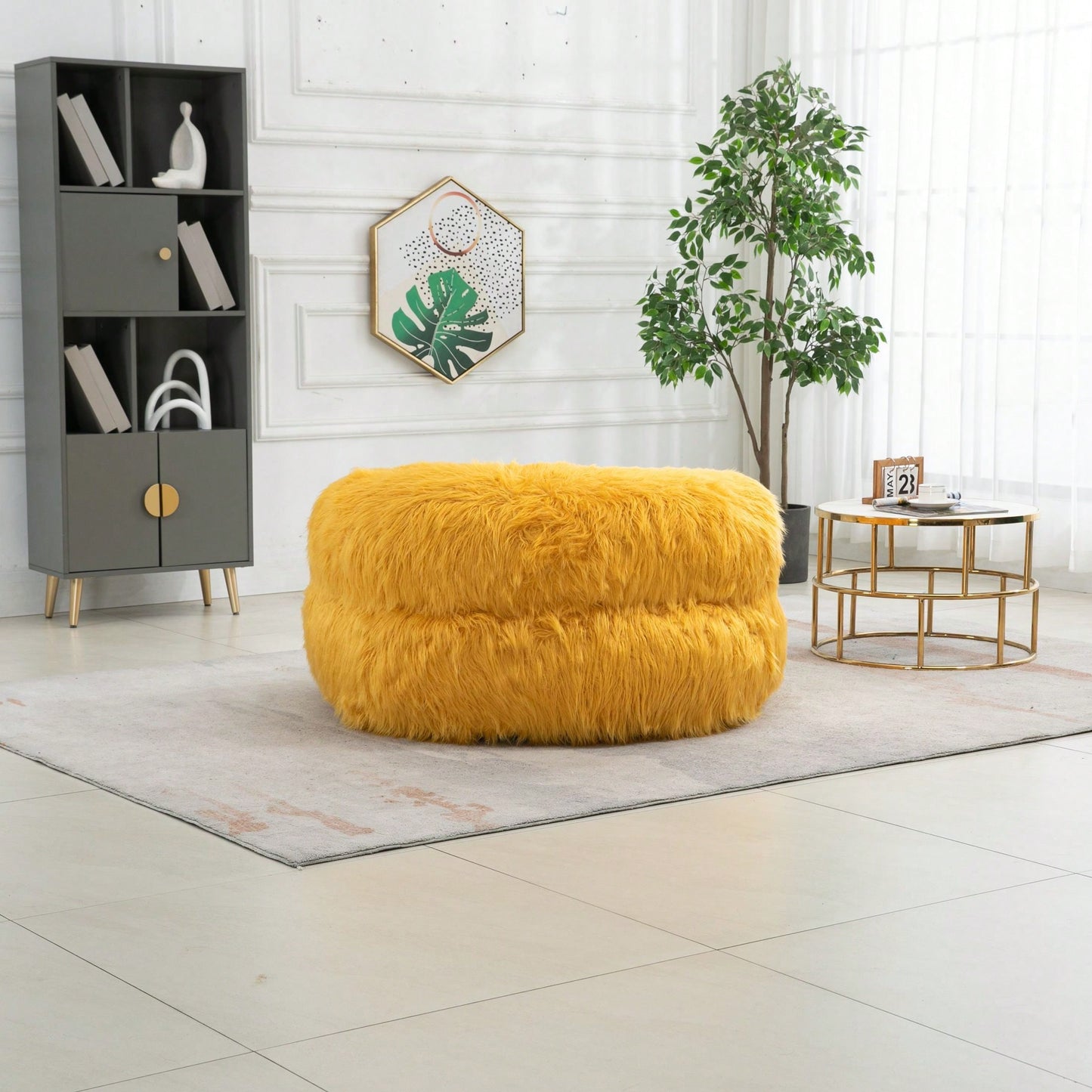 Bean Bag For Adults Chair: Plush Single Gaming Sofa Chair With Ottoman, Cozy Lounge Chair For Home Bedroom Living Room