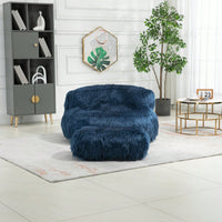 Bean Bag For Adults Chair: Plush Single Gaming Sofa Chair With Ottoman, Cozy Lounge Chair For Home Bedroom Living Room