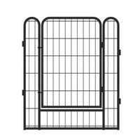 Heavy Duty Metal Playpen With Door,31.7"H Dog Fence Pet Exercise Pen For Outdoor, Indoor