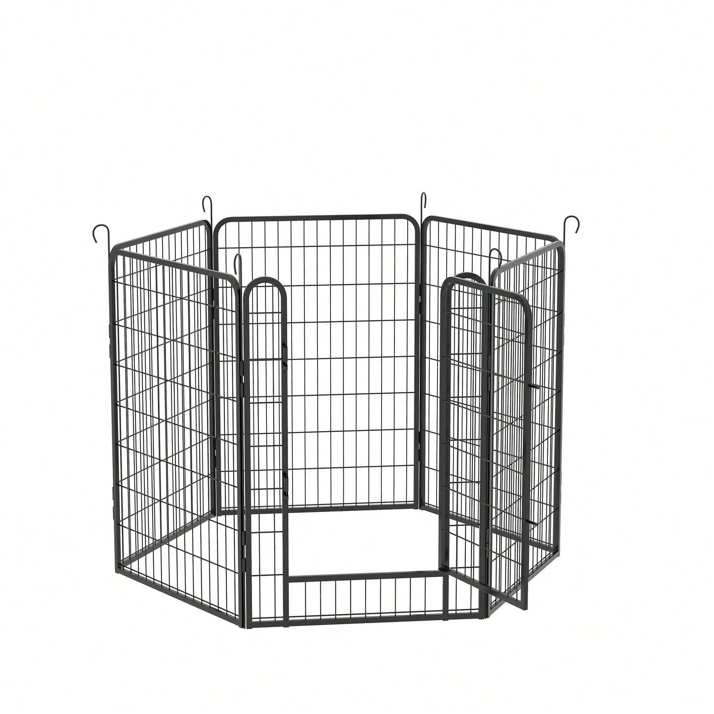 Heavy Duty Metal Playpen With Door,39.37"H Dog Fence Pet Exercise Pen For Outdoor, Indoor