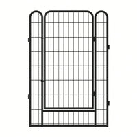 Heavy Duty Metal Playpen With Door,39.37"H Dog Fence Pet Exercise Pen For Outdoor, Indoor