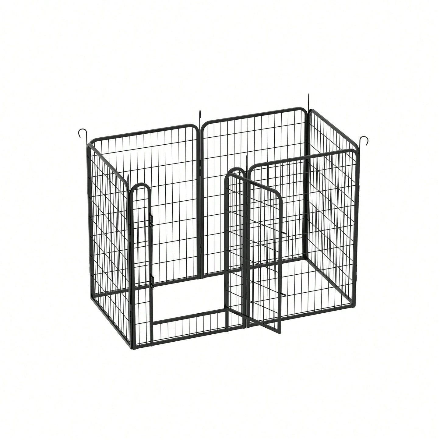 Heavy Duty Metal Playpen With Door,39.37"H Dog Fence Pet Exercise Pen For Outdoor, Indoor