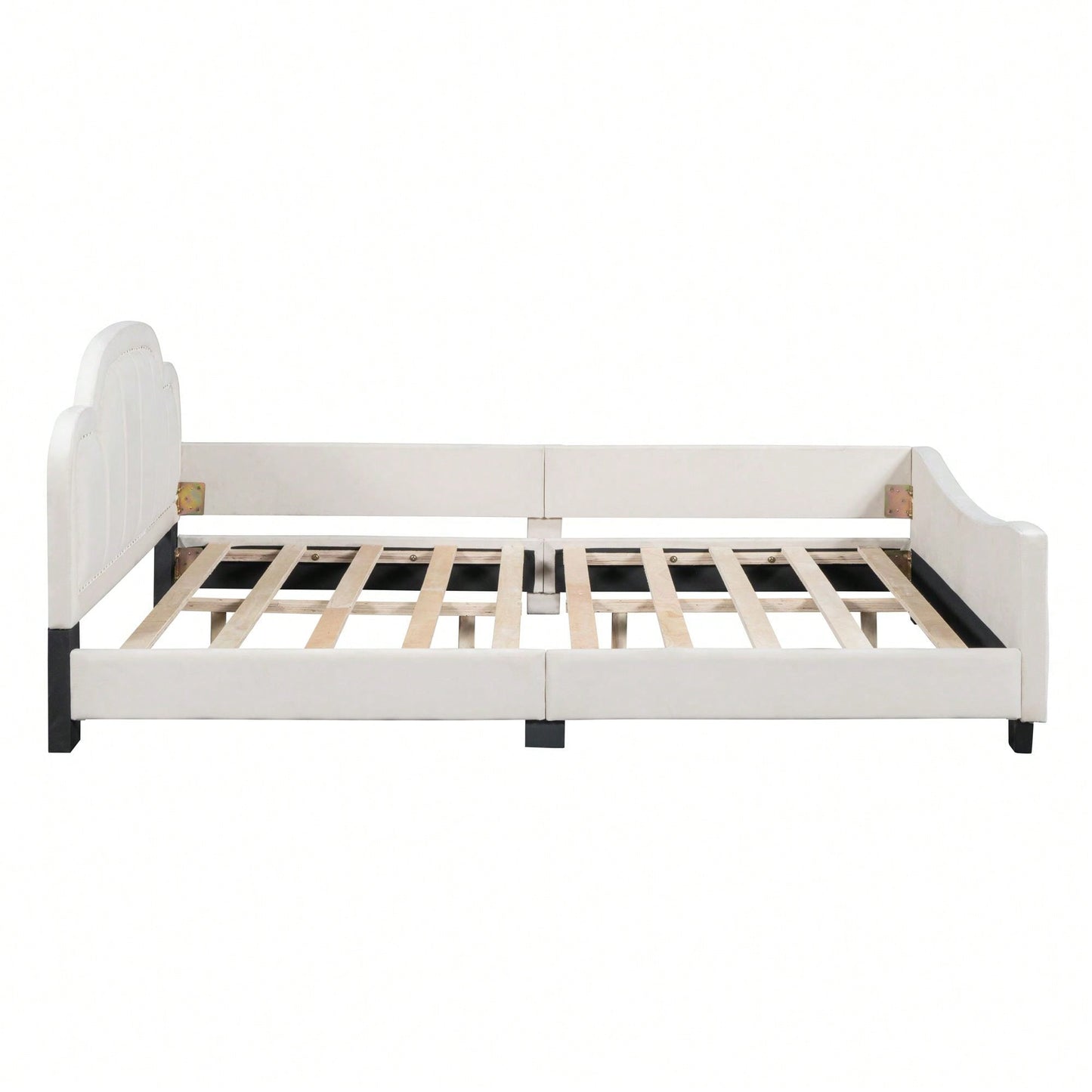 Full Size Cloud-Shaped Headboard Day Bed Eye-Catching Design For Your Little One's Bedroom