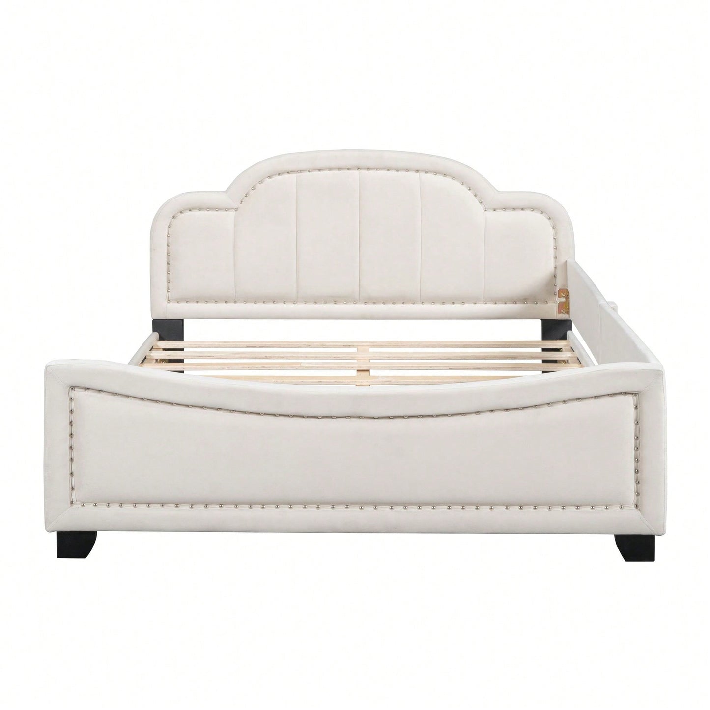 Full Size Cloud-Shaped Headboard Day Bed Eye-Catching Design For Your Little One's Bedroom