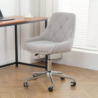 Modern Teddy Fleece Dining Chair with Chrome Legs Adjustable Height Soft Comfortable Space Saving Design