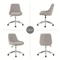 Modern Teddy Fleece Dining Chair with Chrome Legs Adjustable Height Soft Comfortable Space Saving Design