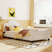 Cloud-Shaped Headboard Twin Bed Eye-Catching Design With Playful Scalloped Silhouette