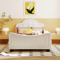 Cloud-Shaped Headboard Twin Bed Eye-Catching Design With Playful Scalloped Silhouette