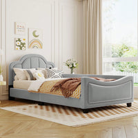 Cloud-Shaped Headboard Twin Bed Eye-Catching Design With Playful Scalloped Silhouette