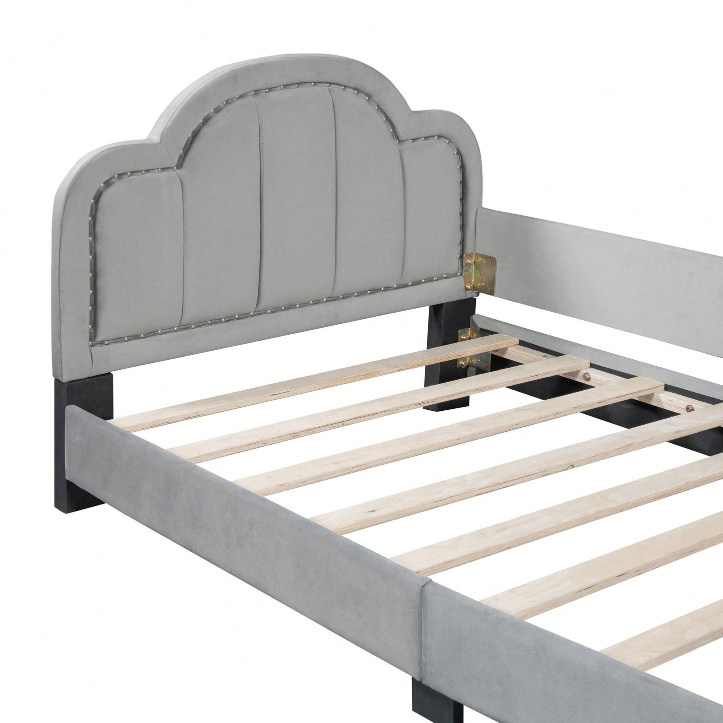 Cloud-Shaped Headboard Twin Bed Eye-Catching Design With Playful Scalloped Silhouette