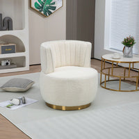 360 Degree Swivel Velvet Cuddle Barrel Chair for Living Room Bedroom Office Comfortable Accent Seating