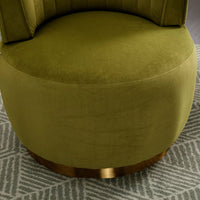360 Degree Swivel Velvet Cuddle Barrel Chair for Living Room Bedroom Office Comfortable Accent Seating