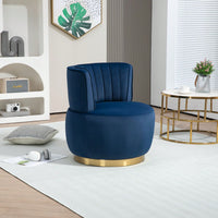 360 Degree Swivel Velvet Cuddle Barrel Chair for Living Room Bedroom Office Comfortable Accent Seating
