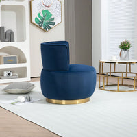 360 Degree Swivel Velvet Cuddle Barrel Chair for Living Room Bedroom Office Comfortable Accent Seating