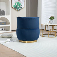 360 Degree Swivel Velvet Cuddle Barrel Chair for Living Room Bedroom Office Comfortable Accent Seating