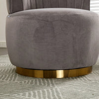 360 Degree Swivel Velvet Cuddle Barrel Chair for Living Room Bedroom Office Comfortable Accent Seating