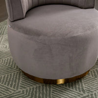 360 Degree Swivel Velvet Cuddle Barrel Chair for Living Room Bedroom Office Comfortable Accent Seating