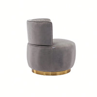 360 Degree Swivel Velvet Cuddle Barrel Chair for Living Room Bedroom Office Comfortable Accent Seating