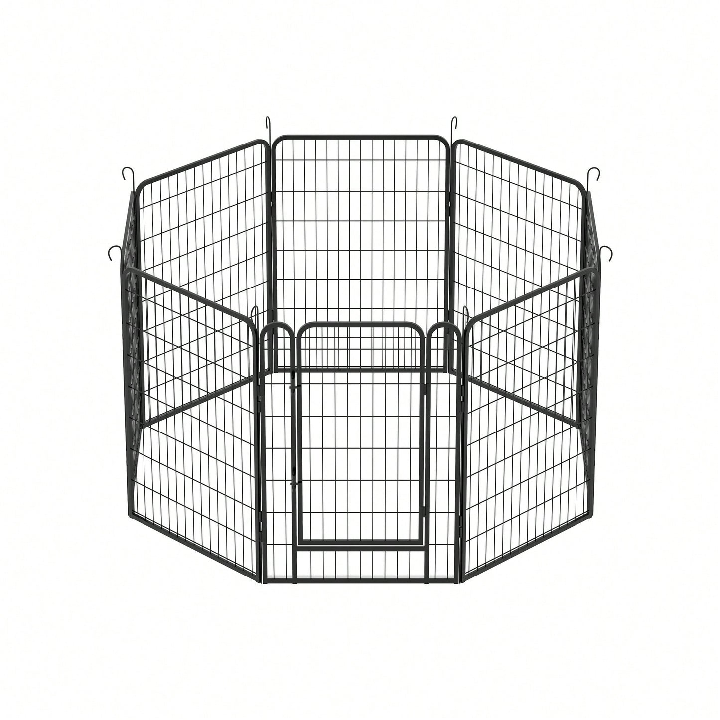 8 Panels Heavy Duty Metal Playpen With Door,39.37"H Dog Fence Pet Exercise Pen For Outdoor, Indoor