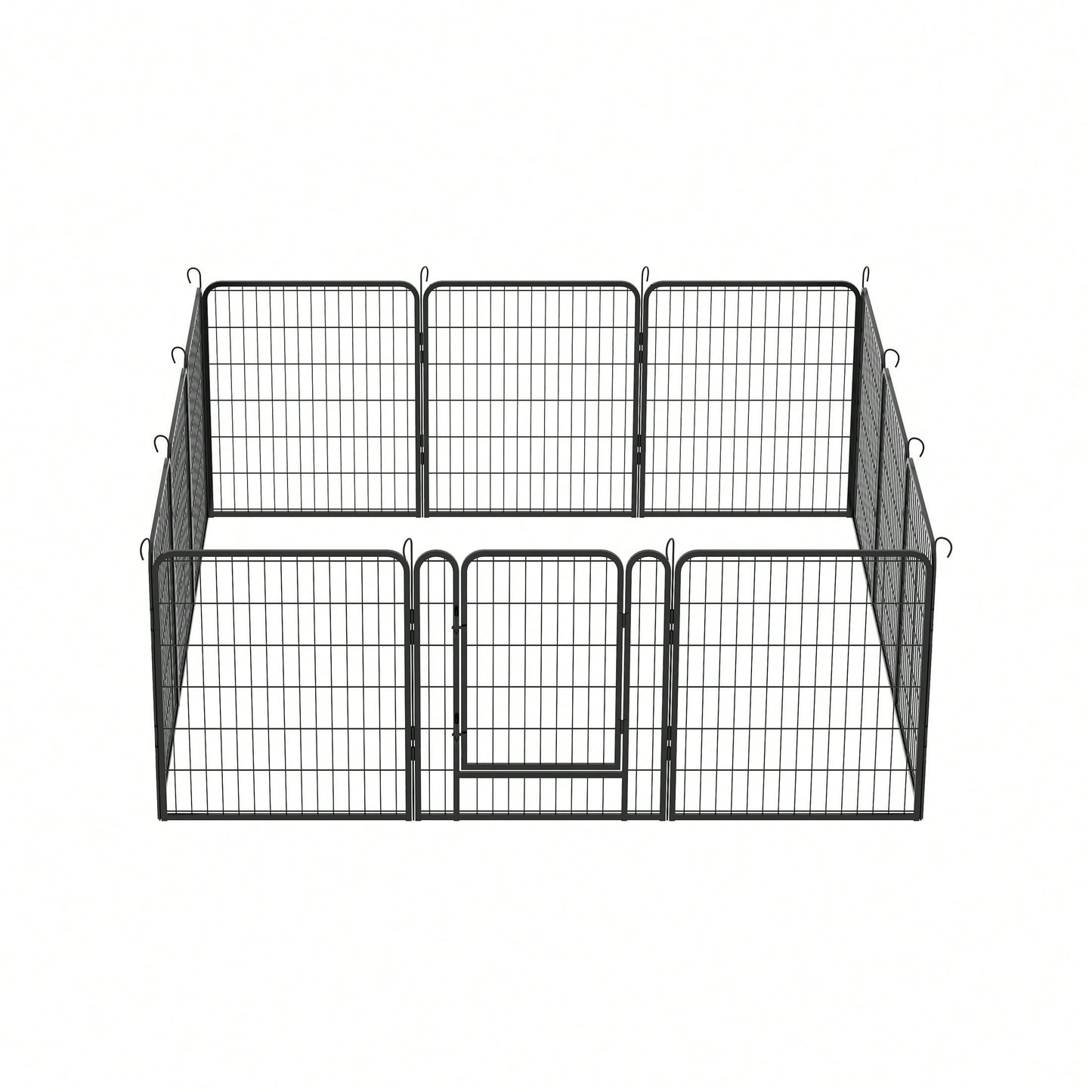 Heavy Duty Metal Playpen With Door,31.7"H Dog Fence Pet Exercise Pen For Outdoor