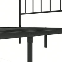 Queen Size Metal Platform Bed Frame With Headboard, Sturdy Metal Frame, No Box Spring Needed
