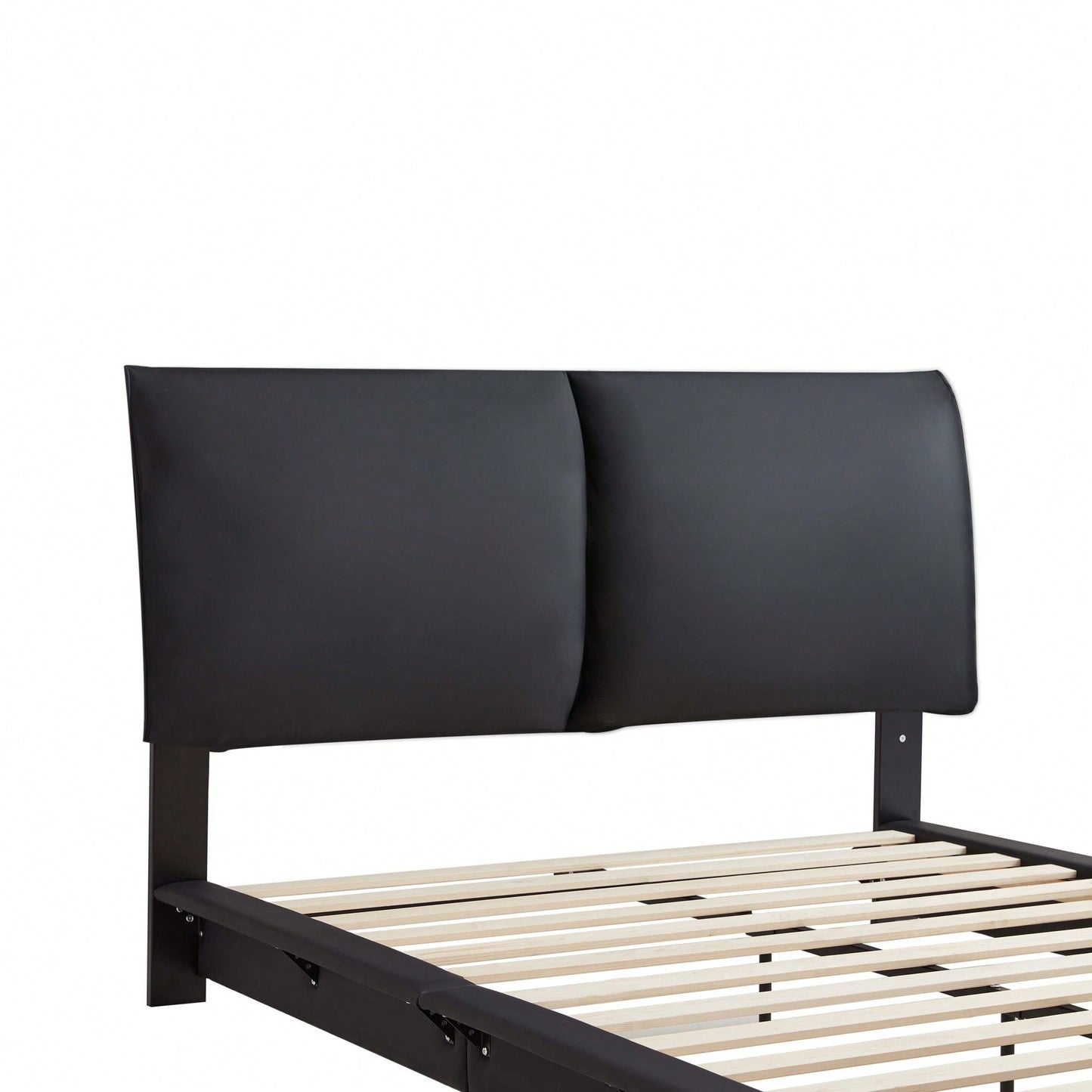 Full Size Upholstered Platform Bed With Sensor Light And Ergonomic Design Backrests