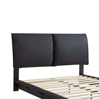 Full Size Upholstered Platform Bed With Sensor Light And Ergonomic Design Backrests